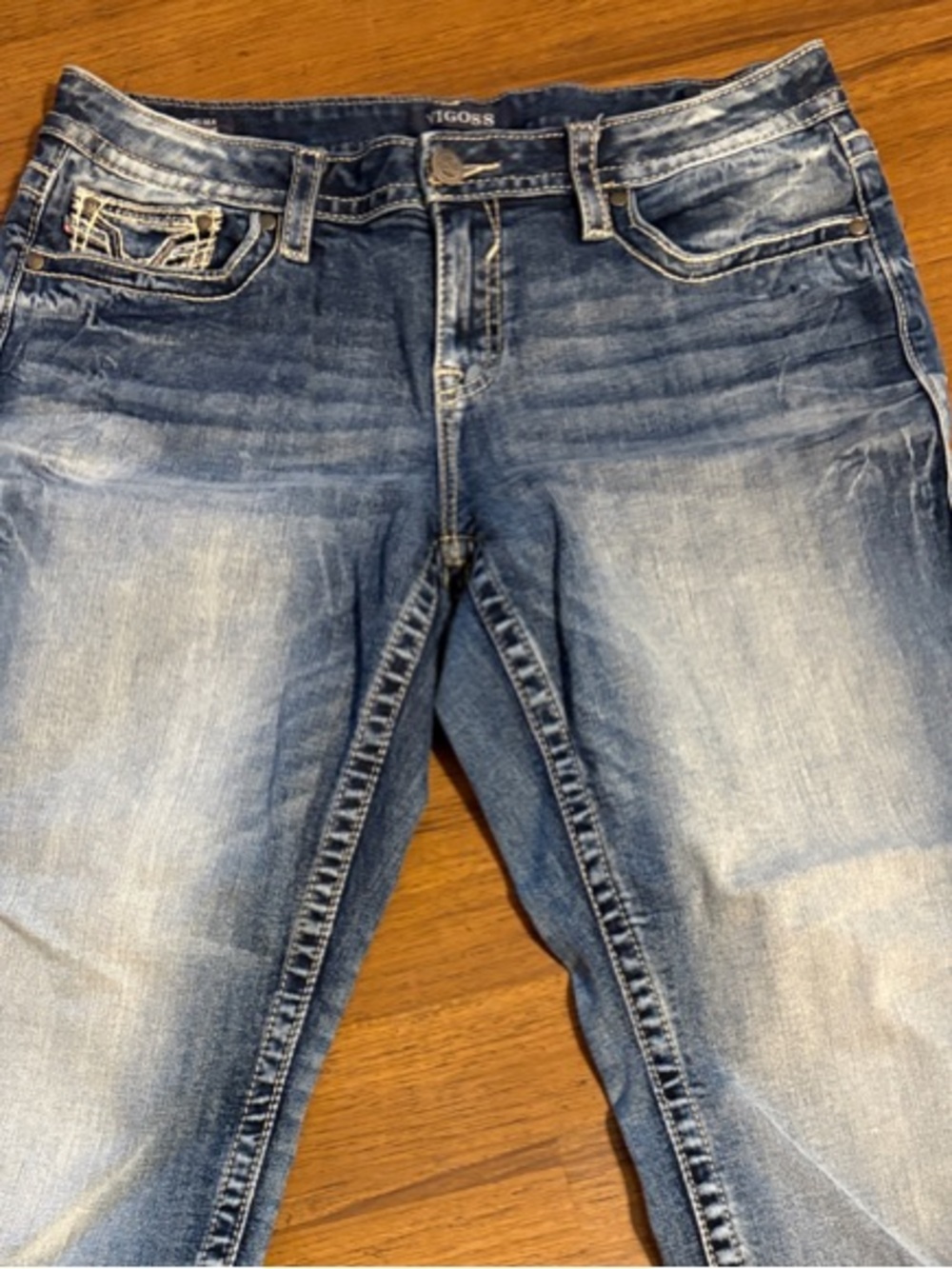 Vigoss Light Blue Distressed Boyfriend Jeans